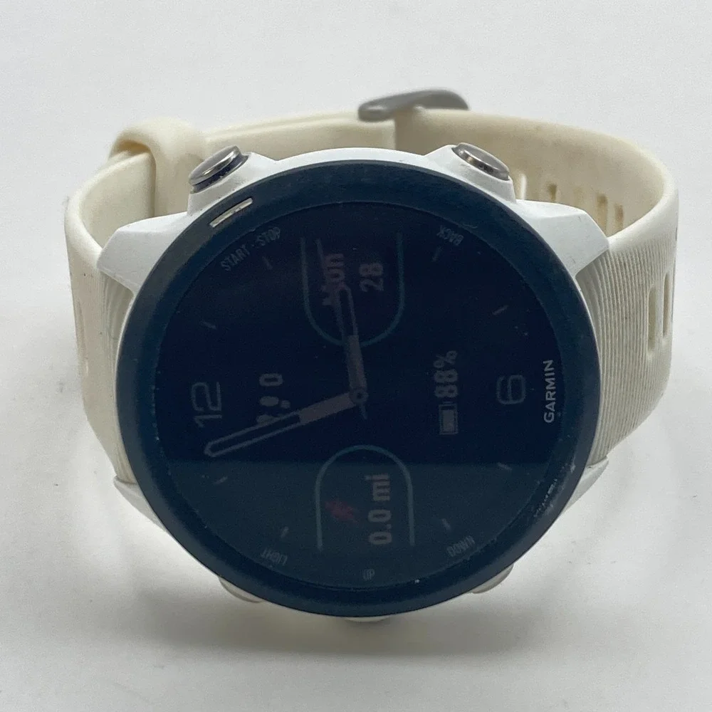 Garmin Forerunner 245 Music GPS Running Watch Unisex White Fitness NO CHARGER